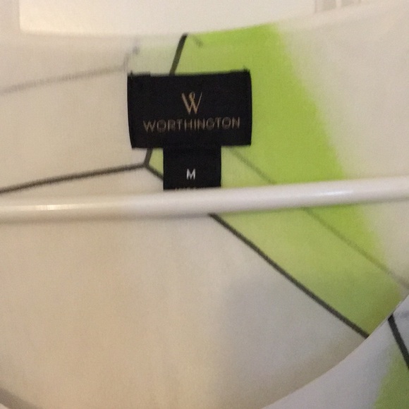 Worthington Semi-sheer geo patterned top - Picture 3 of 6